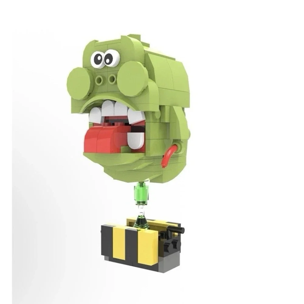 Green Ghost with Stand Greedy Ghost 145 Parts Compatible  With Legos